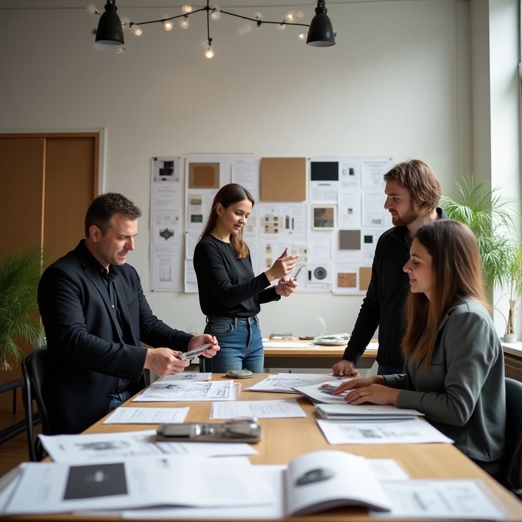 Zespół Elite Interiors podczas pracy nad projektem